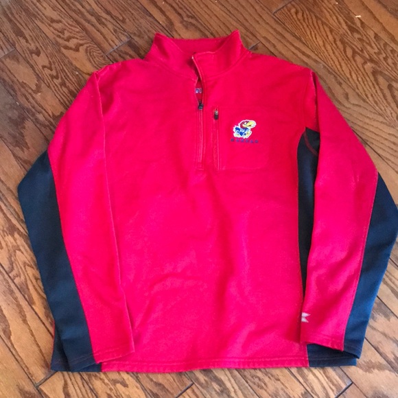 Women’s Large Kansas U 1/4 Zip Performance Shirt - Picture 2 of 8